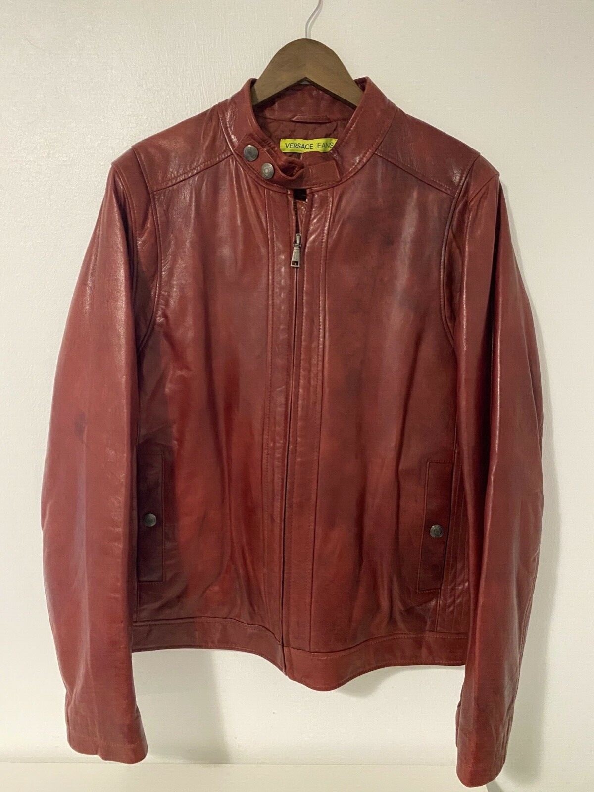 cazadora Versace piel de cordero hombre talla 54