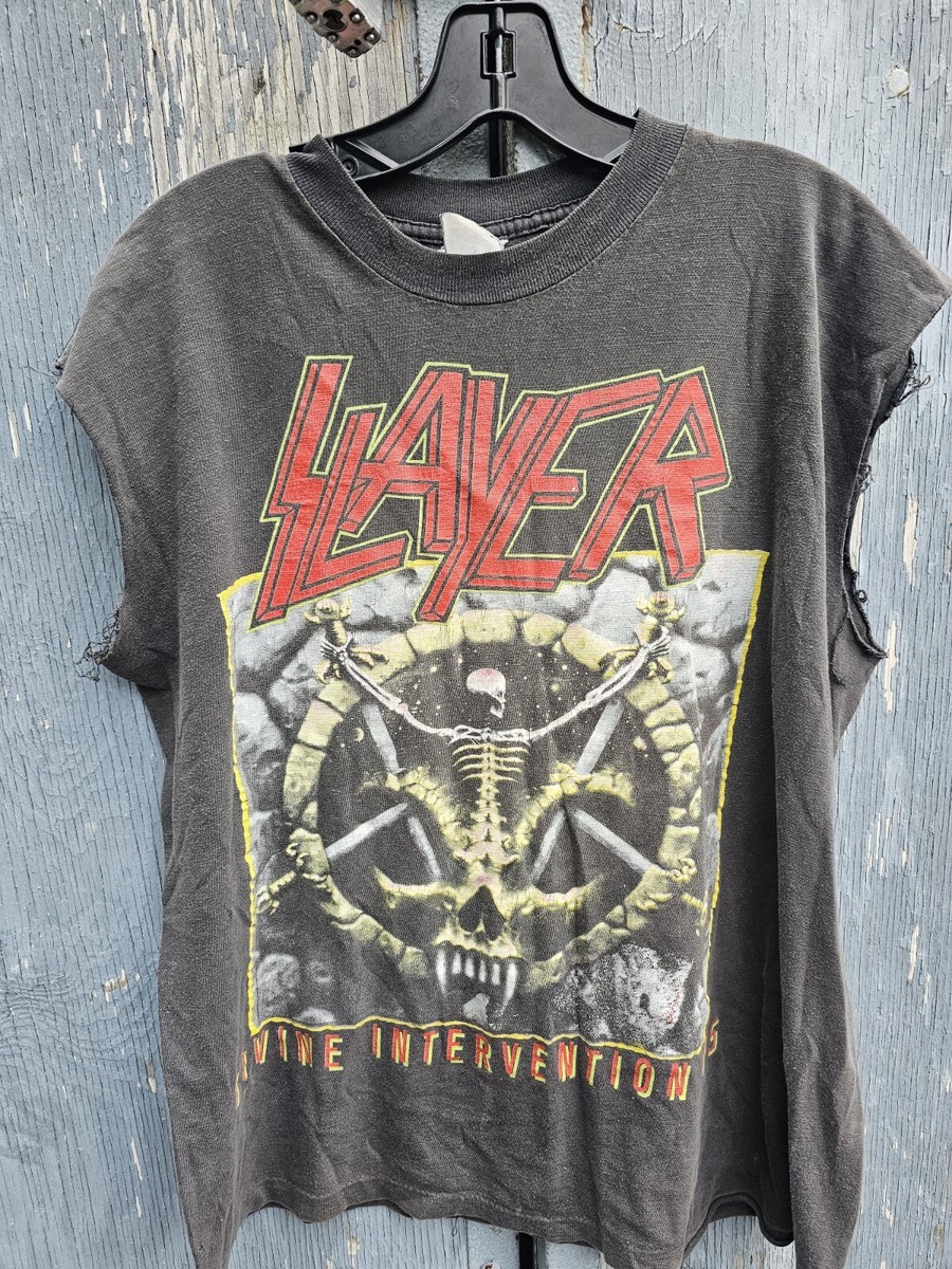 Slayer Vintage T Shirt Divine Intervention World Tour Bound