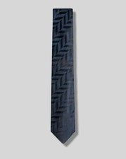 52 Alfani Men's Blue Boswell Geometric Skinny Self-Tied Silk Neck Tie 60 x 2.75