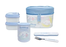 Sanrio Characters Cinnamoroll Kid's Picnic Food Mini Lunch Box Bag Set W/H Fork
