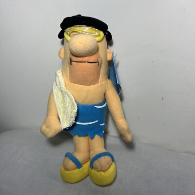 Vintage Fred Feuerstein Plüschtier Stofftier Cartoon Network Bademode 10 Zoll mit Etikett