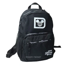 Disney Parks Walt Disney World Logo Backpack Medium 13" Black Shoulder Bag