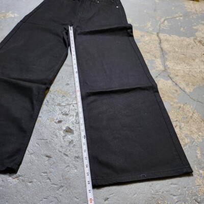 Baggy Black Jeans 32W x 30L wide leg denim | eBay
