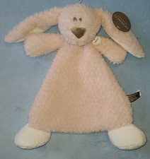 New Demdaco Nat Jules Pink Puppy Dog Bunny Baby Security Blanket Rattle Lovey