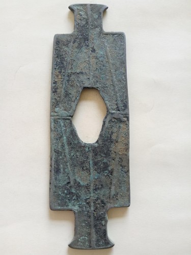 Collect Chinese Bronze Coin Old China Double Shovel-Shape Currency Cash - Picture 2 of 11