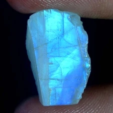 100% Natural Power Blue Fire Rainbow Moonstone Rough Slab Gemstone Material SD12