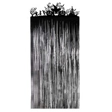 Halloween Pumpkin Door Curtain Black Shiny Foil Halloween Party Decorations Entr