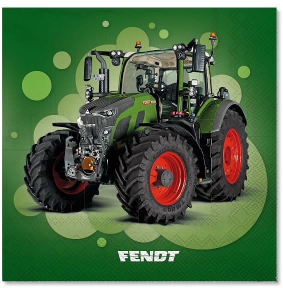 20 Servietten Fendt Traktor Deko Kinderparty Kindergeburtstag Trecker Bauernhof-image