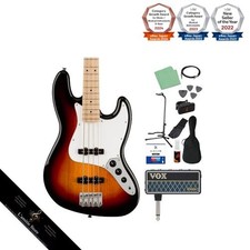 Squier by Fender Affinity Series Jazz Bass 3-Color Sunburst 12-Piece Beginner
