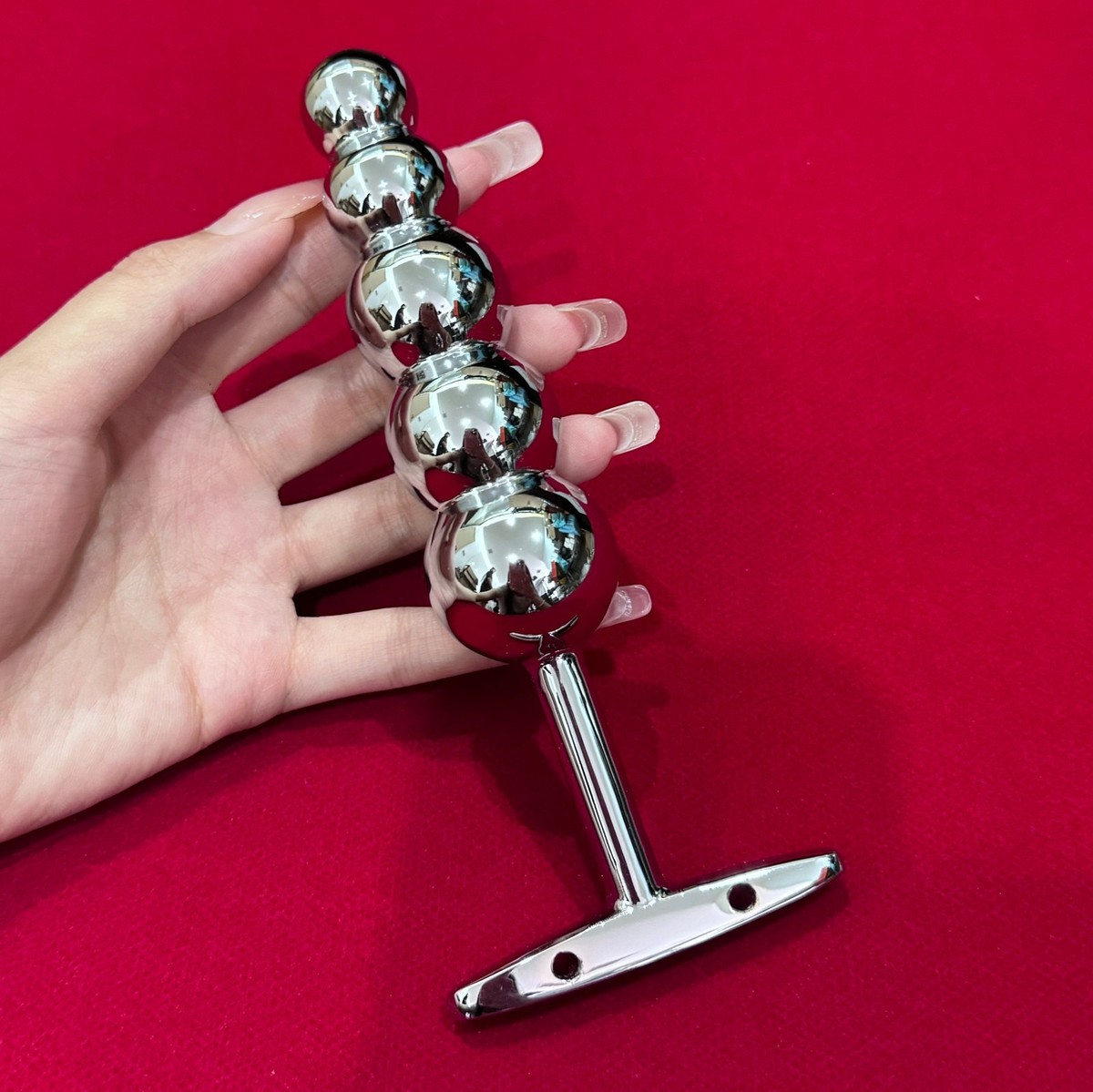 Stainless Steel Metal Anal Butt Plug Beads G Spot Massager Sex Toys Men  Women US