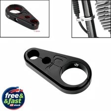 For Harley 1" Brake/Clutch Cable Clamp - Black Billet Aluminum CNC Machined