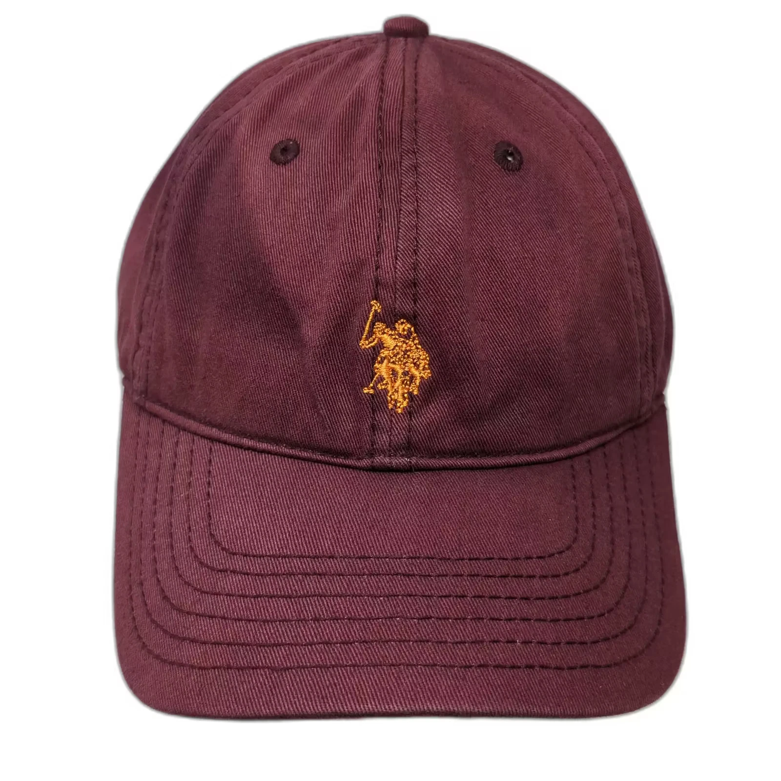 U.S. Polo Assn. Baseball Cap Red Gold Embroidered Adjustable Hat One Size OS