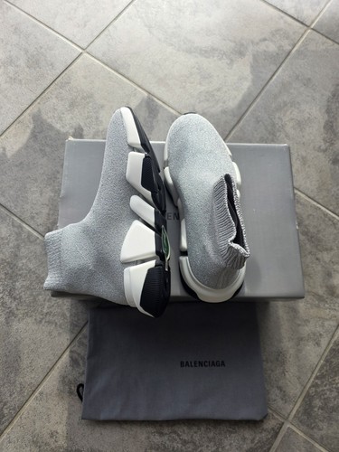 Balenciaga Speed 2.0 Size 35 / US SIZE 5 Women Sneaker Light Gray Grey NEW - Picture 5 of 8