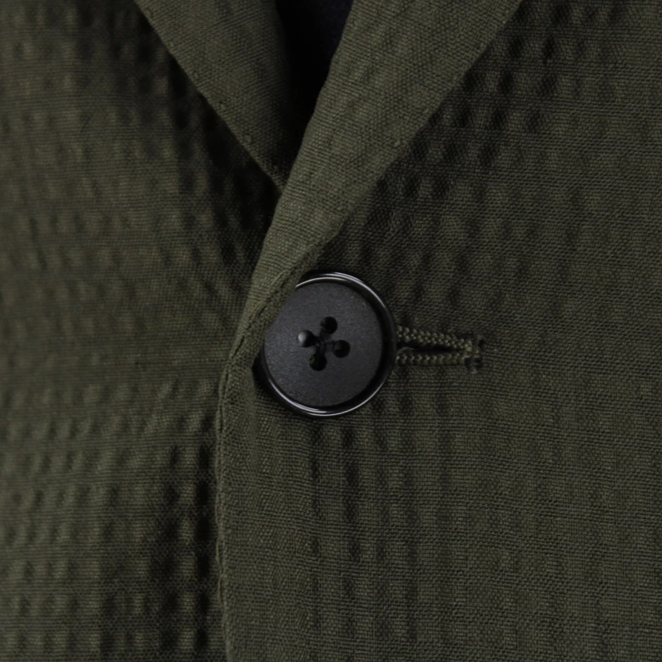 Abrigo deportivo Belvest nuevo con etiquetas mezcla de algodón talla 46R (36R EE. UU.) en verde Seersucker Foto 2 de 4