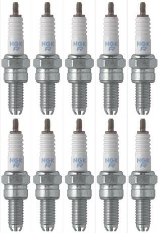Set of 10 NGK Standard Spark Plugs for Yamaha YZF-R6S 2009 Engine 600cc