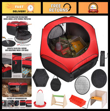 Chick Brooder Box Starter Kit - Collapsible, Breathable, Insulated, Fits 10 Chic