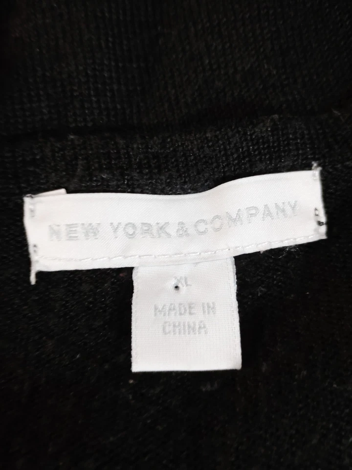 Suéter New York & Company Mujer Manga 3/4 Cebra Cuello Profundo Academia Gótico XL Foto 4 de 4