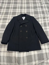 Vintage DSCP Vintage US Navy Issue Men's Wool Peacoat Size 40R Black