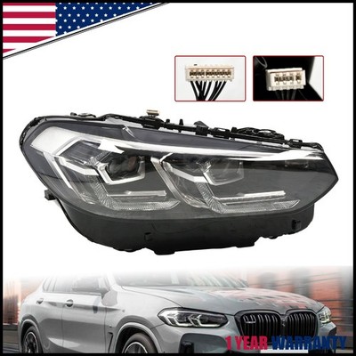 Front Right Passenger Chrome For 2022 2023 BMW X3 X4 G01 G02 Headlight Full LED