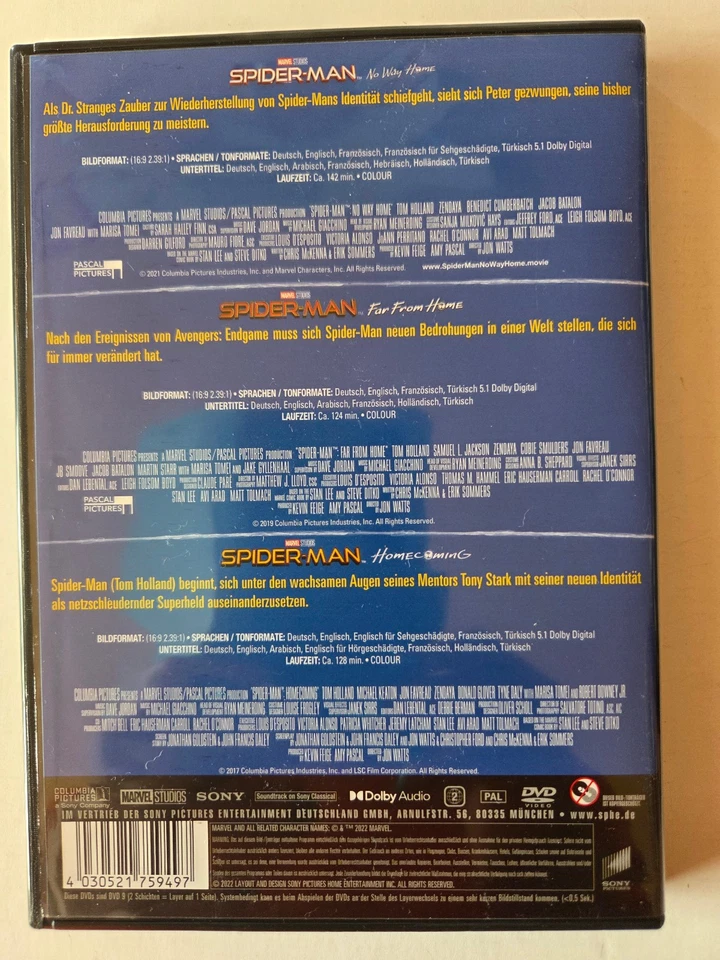 MARVEL STUDIOS - SPIDER-MAN - 3 MOVIE COLLECTION  - DVD - Bild 2 von 4