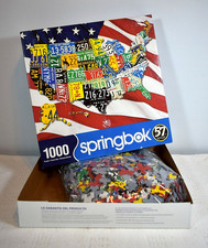 "STATE PLATES", 1000 Piece, Springbok, Oldest USA Made Puzzle Brand - 24"x 30"