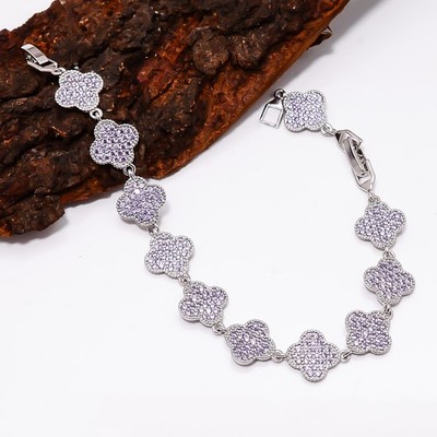 Tanzanite 925 Sterling Silver Adjustable Bracelet 7-8