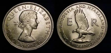 RHODESIA AND NYASALAND 1956 Two Shillings Ch BU
