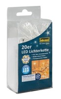 Idena Led Lichterkette 20Er Warmweiß FüR Innen Batteriebetrieben 6 Stunden Timer