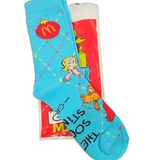 McDonald's 2025 Grinch Socks Christmas Adult Happy Meal Blue Socks Bonus Salt Pk