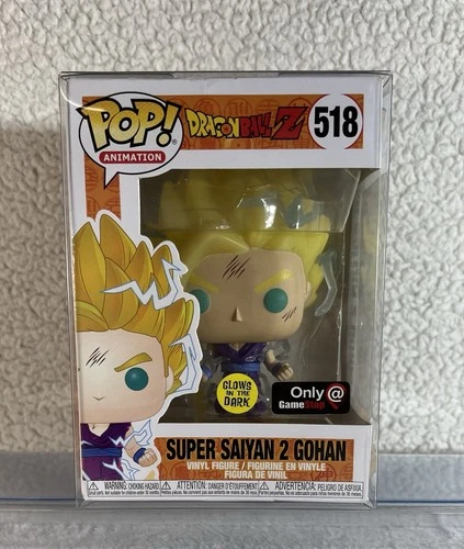 DBZ Super Saiyan 2 Gohan #518 Funko Pop GITD GameStop Exclusive In Protector