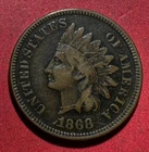 1868 US Indian Head Cent! Choice FINE/VF Details Lower Mintage! Semi Key Date!