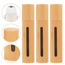  3Pcs Bamboo Roll on Bottles Essential Oil Roller Bottle Refillable Sample