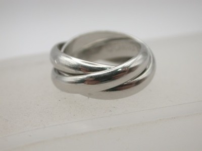 sehr seltener Cartier Trinity-Ring massiv Platin 950