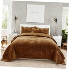 Quilt Set California King Size 106x118 California King-106x118 Caramel