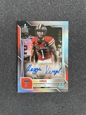 2025 Bowman Chrome University Reggie Virgil 1st Refractor Auto /299! Texas Tech