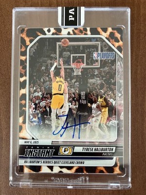 Tyrese Haliburton - 2024-25 Panini Instant NBA #574 - Jaguar /10 Autograph