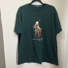 Polo Ralph Lauren Polo Bear Equestrian Bear Green Classic Fit T-Shirt XL