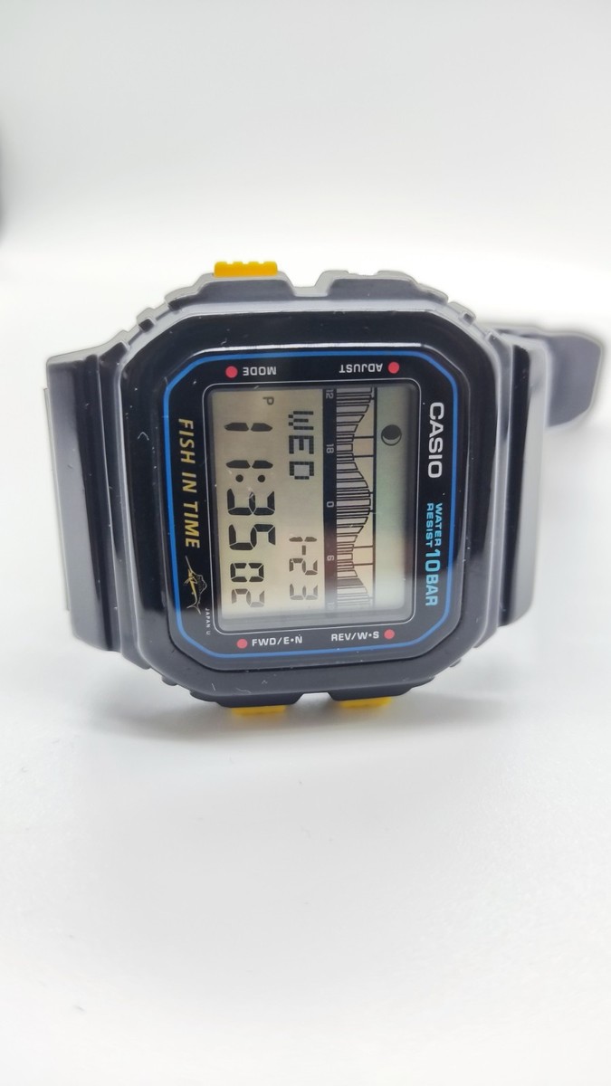 CASIO FT-100 カシオカジキ Vintage Casio FT-100W Fish in Time Digital Watch made in