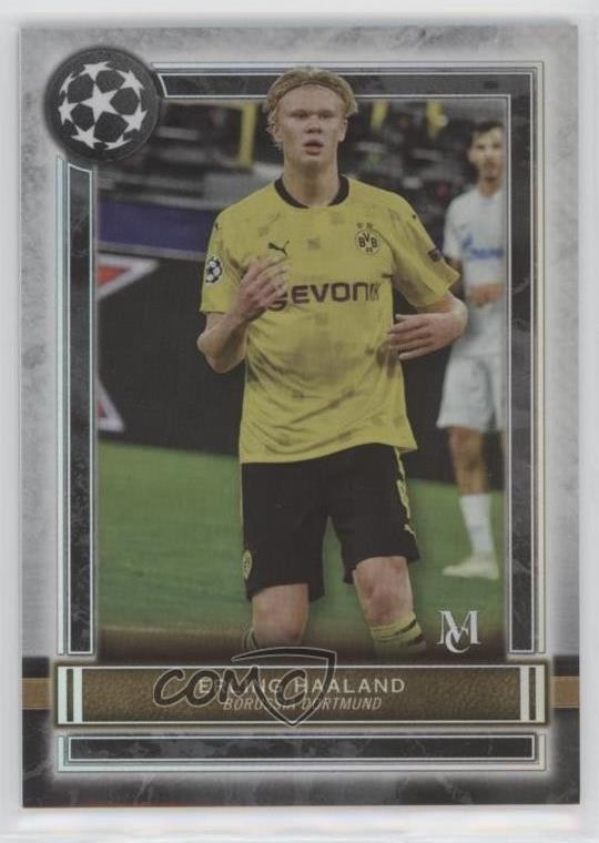 2020-21 Topps Museum Collection UEFA Champions League Erling Haaland #44 0e22