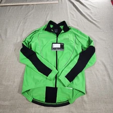 Gore Bike Wear Power Thermo Jersey Large Green Black Cycling Jacket New Tags