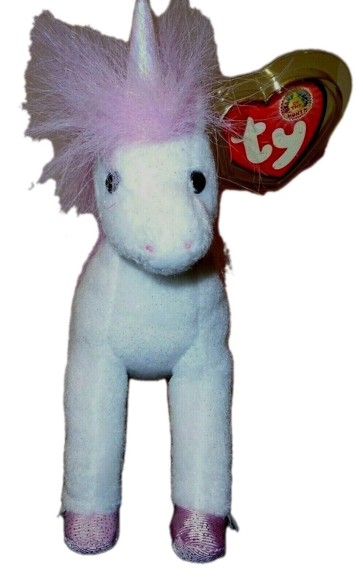 Ty Beanie Baby PALACE Unicorn (BBOM April 2007)(7 Inch) MWMTs