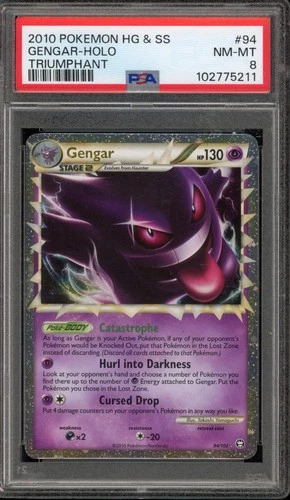 Pokemon Gengar Prime Triumphant Holo Ultra Rare #94 PSA 8