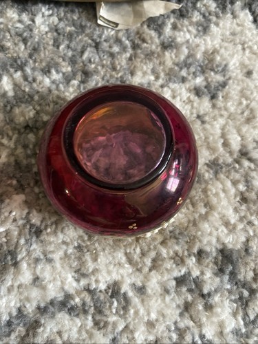 Vintage Murano Venetian Glass Ruby Red Gold Design - Picture 3 of 4