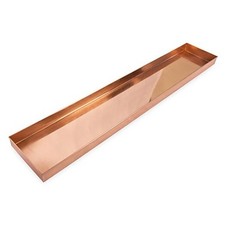  Long Copper Rectangular Windowsill Plant Tray, 29-in 29" x 5" x 1.3"