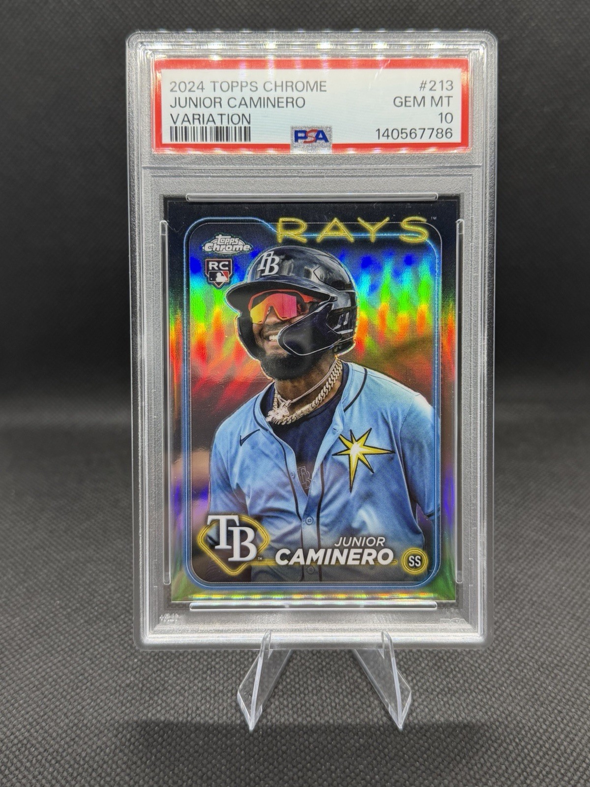 2024 Topps Chrome - Image Variation Junior Caminero #213 Wearing Sunglasses (RC)