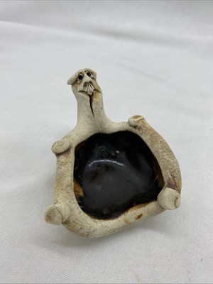 Studio Art Pottery Weirdo Figural Ashtray Goofy Guy