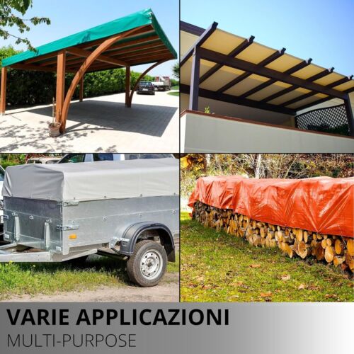 Telo pvc occhiellato telone in pvc impermeabile pesante 680 gr occhielli ogni 50 - Zdjęcie 9 z 11