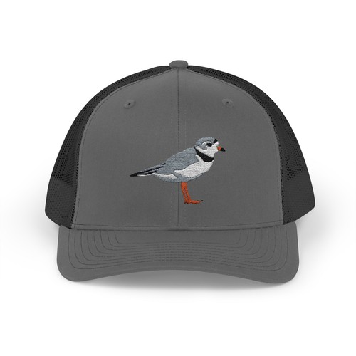 Piping Plover Embroidered Bird Trucker Cap, Birdwatcher Cap, Wildlife Enthusiast - Picture 2 of 37