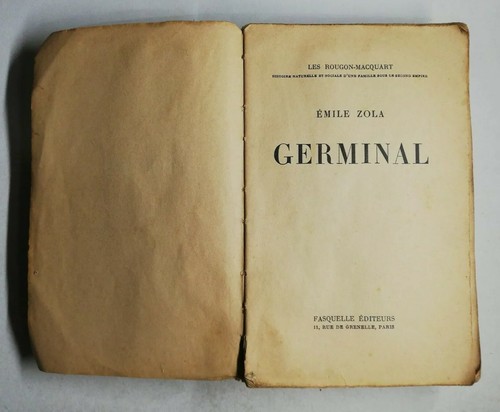 Rare Livre Ancien germinal Émile Zola Fasquelle éditeurs 1959 - 第 3/3 張圖片