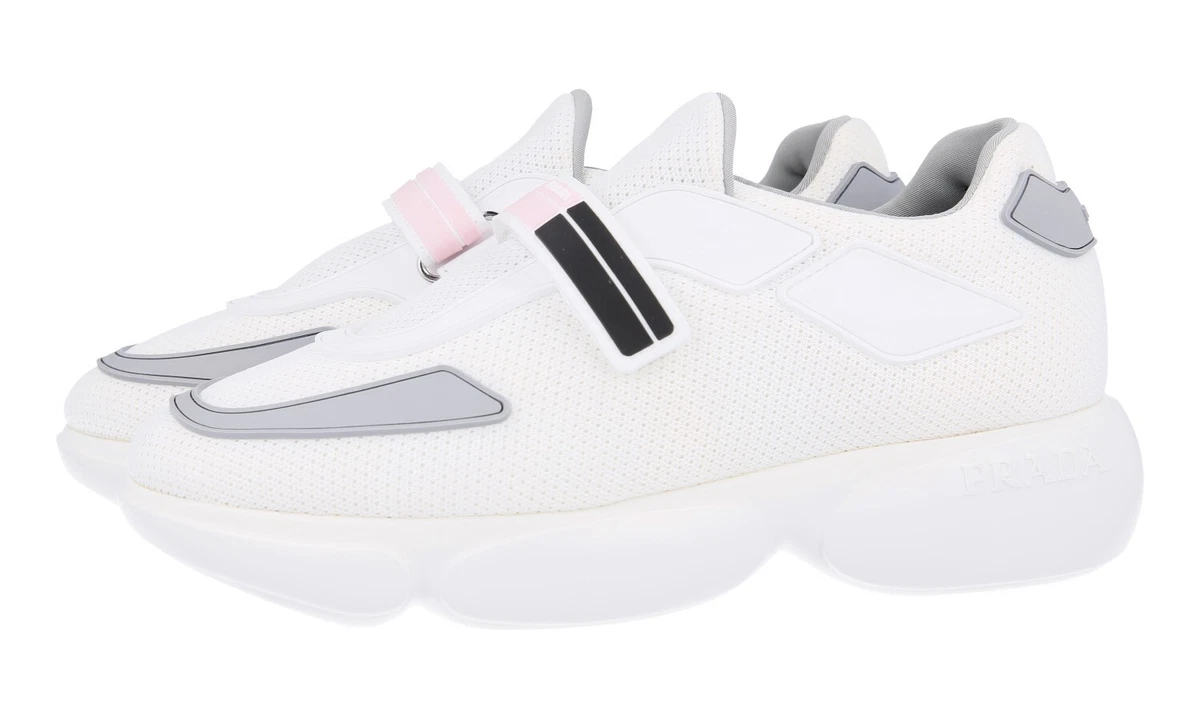 PRADA High-Tech Stoff Cloudbust Sneaker - 1E293I - Weiss - NEU